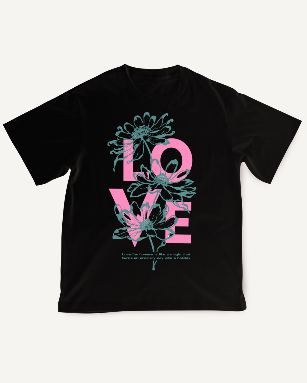 Playera con estampado LOVE