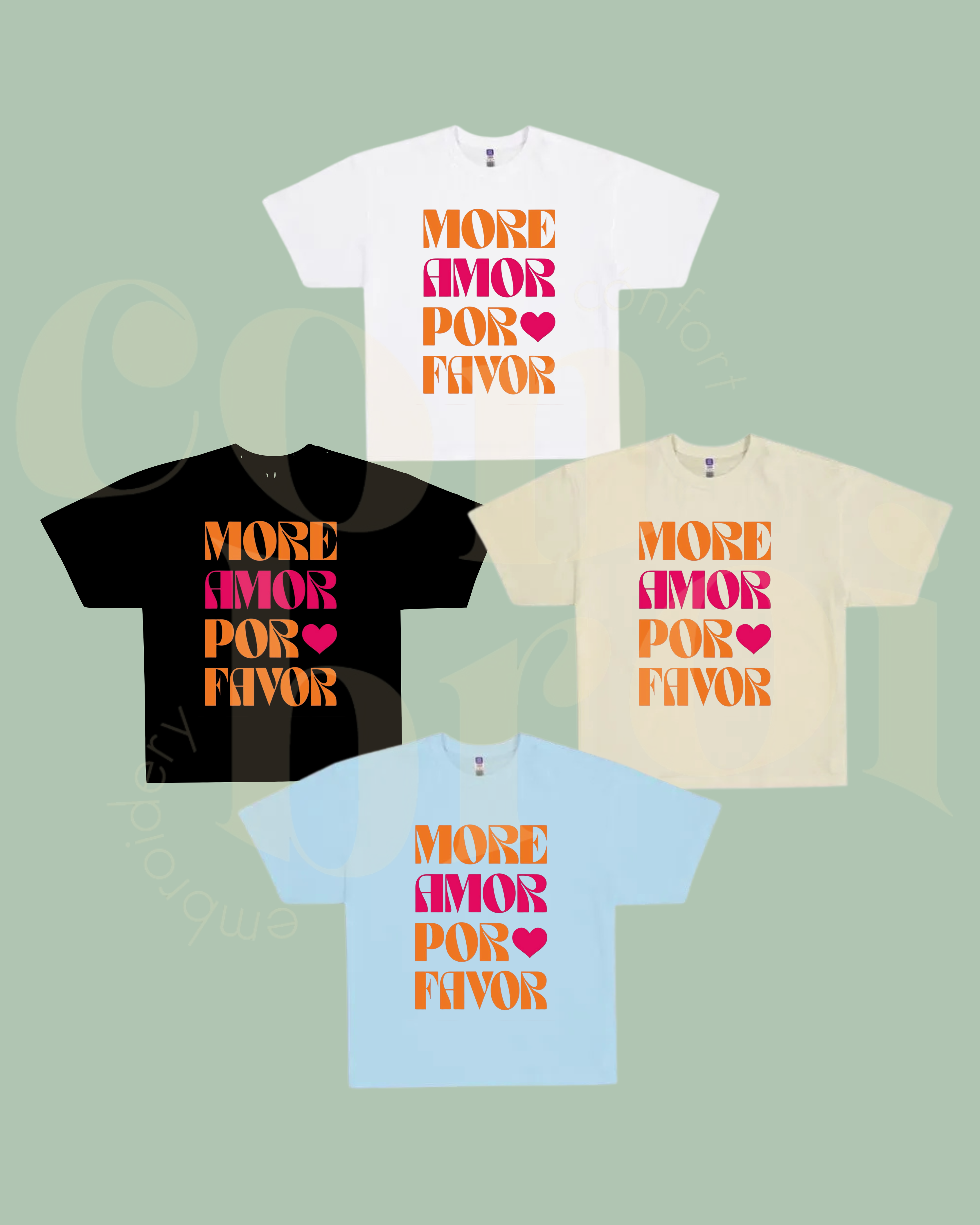 Playera Oversize More Amor