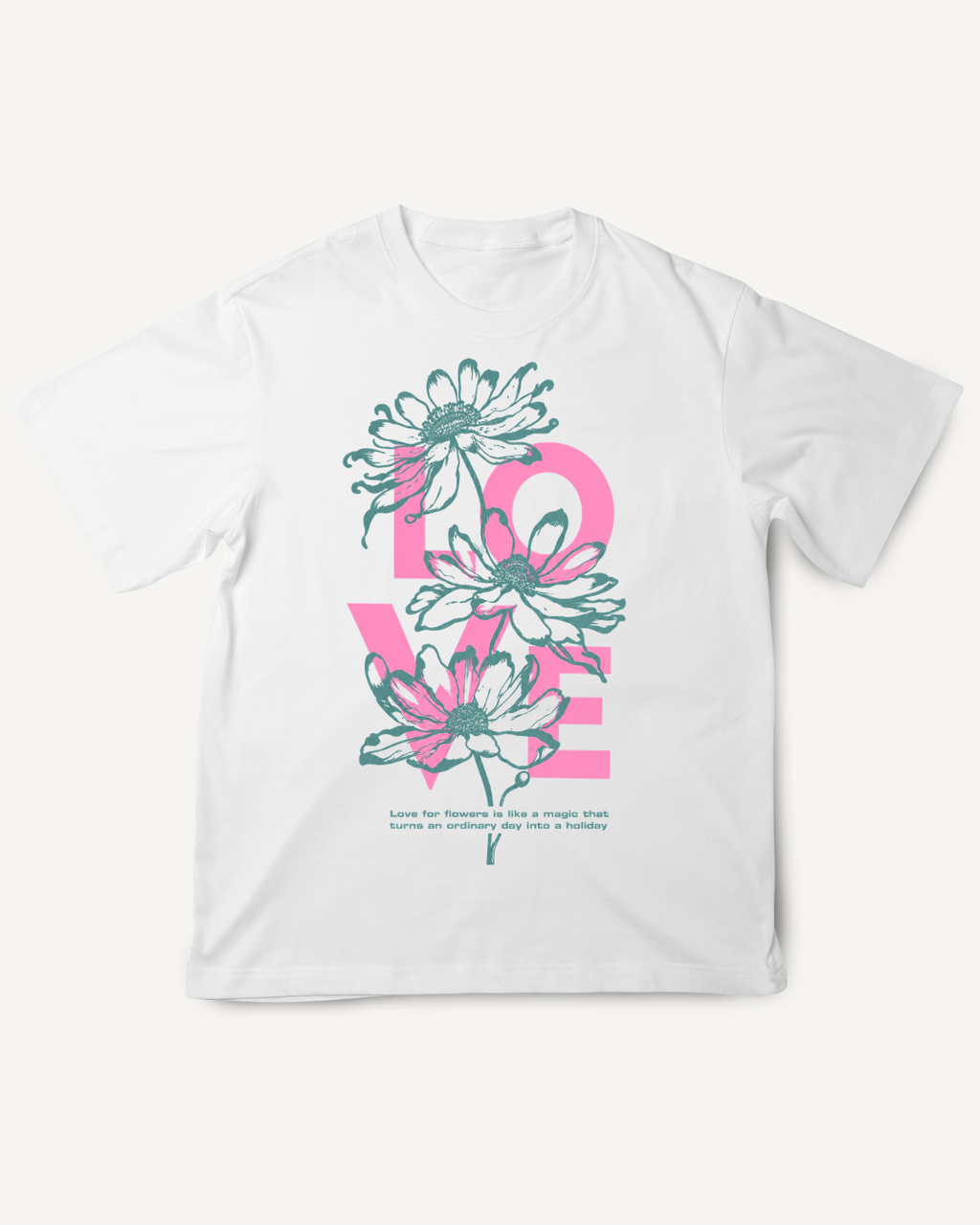 Playera con estampado LOVE