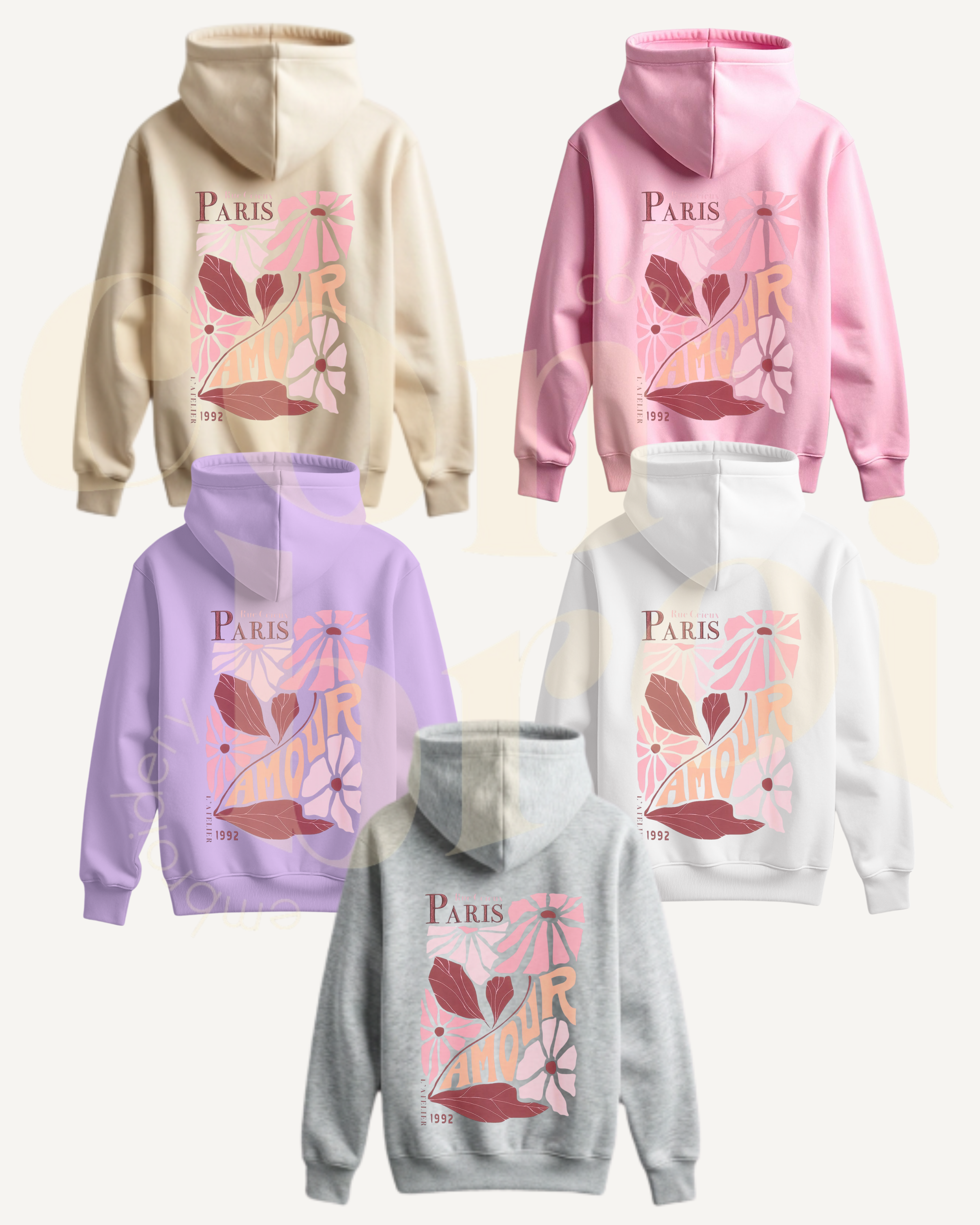 Sudadera con capucha Paris Amour